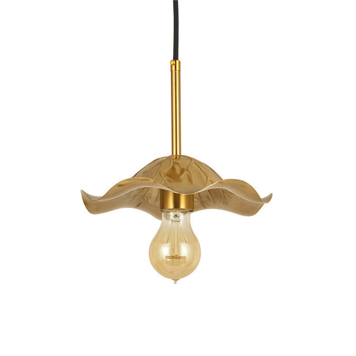 Zeitgenössische skandinavische Lotusblatt-Pendelleuchte aus Eisen mit 1 Licht für Wohnzimmer 