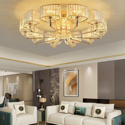 Modern Light Luxury Crystal 6/8/10/12- Light Flush Mount Ceiling Light