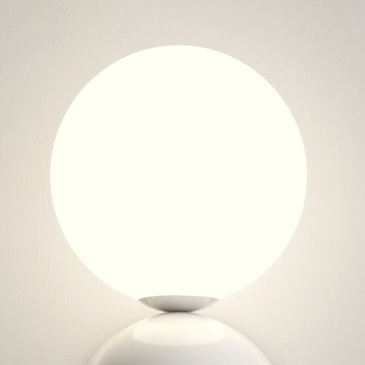 Lámpara de Aplique de Pared de 1 Luz de Hierro de Plástico en Forma de Perla Estilo Crema Francesa 