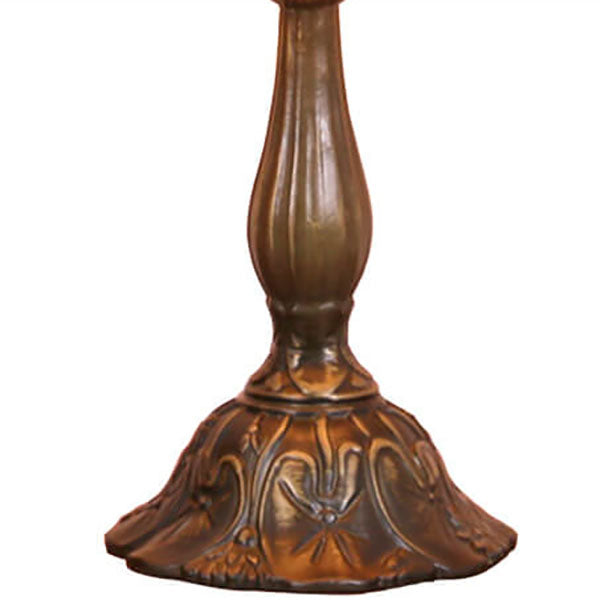 Tiffany Trumpet Flower Stained Glass Dome 1-Light Table Lamp