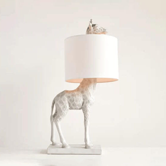 Nordic Creative Fabric Lampshade Giraffe Decorative 1-Light Table Lamp