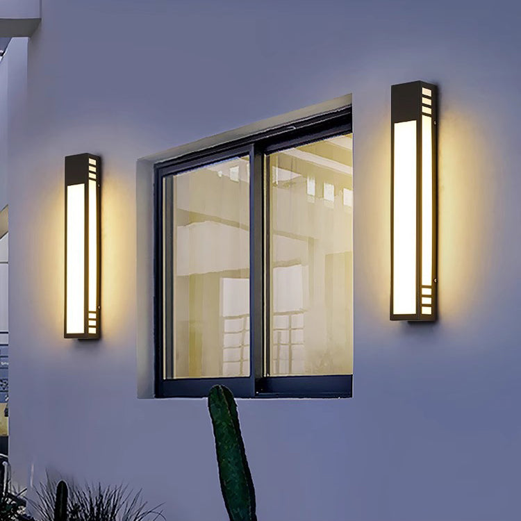 Applique murale étanche à LED en acier inoxydable et acrylique, simplicité contemporaine, pour patio extérieur 
