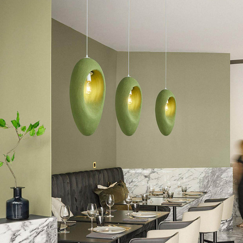 Contemporary Creative Avocado High-Density Polystyrene 1-Light Pendant Light For Bedroom