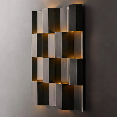 Applique murale LED rectangulaire en aluminium étanche rétro contemporain pour patio extérieur 
