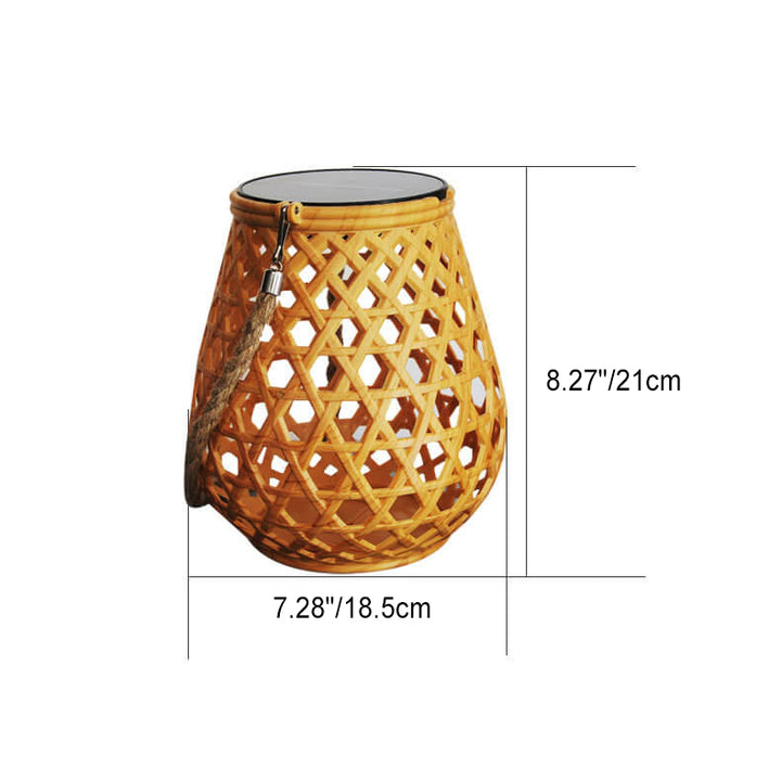 Japanese Solar Wicker Basket Plastic Waterproof Lithium Battery USB LED Outdoor Landscape Lighting