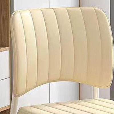 Moderner minimalistischer quadratischer PU-Leder stapelbarer Schreibtischstuhl mit Rückenlehne für das Home-Office 