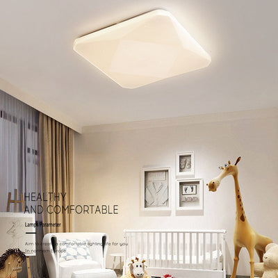 ضوء السقف المثبت بتقنية LED بظل مربع من الأكريليك الحديدي العصري بتصميم سماء مرصعة بالنجوم لغرفة المعيشة 