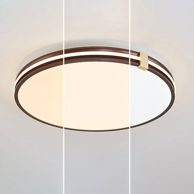 Moderna Minimalista Redonda Cuadrada de Aluminio Acrílico LED de Montaje Empotrado para Techo en Dormitorio 