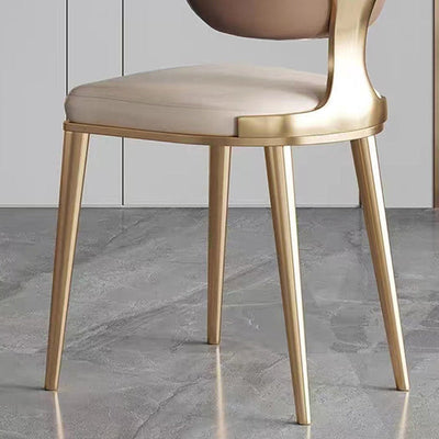 Zeitgenössischer skandinavischer quadratischer Kissen Edelstahl Mikrofaser Leder Schwamm Esszimmerstuhl Rückenlehne für Esszimmer 
