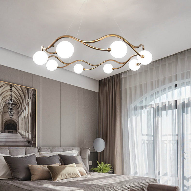 Chandelier à 8 lumières en forme d&