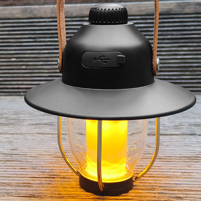 Modern Simplicity Metal Plastic Round LED Outdoor Light For Camping