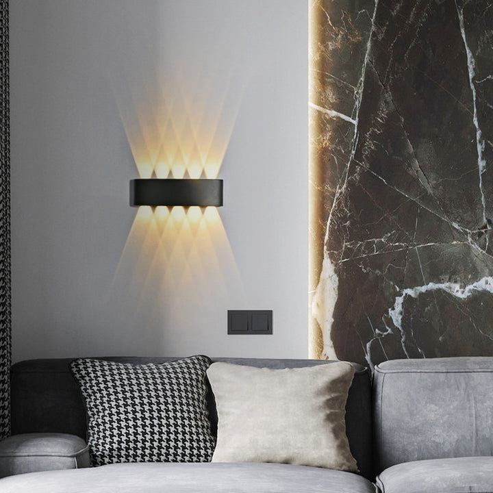 Lámpara de Aplique de Pared LED Cilíndrica Rectangular de Aluminio Hierro Acrílico Impermeable Moderno Minimalista para Patio Exterior 