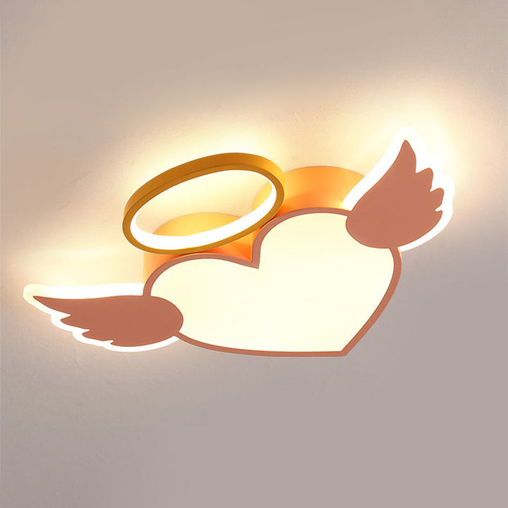 Les enfants créatifs contemporains adorent les ailes en aluminium fer acrylique silicone LED plafonnier pour chambre 