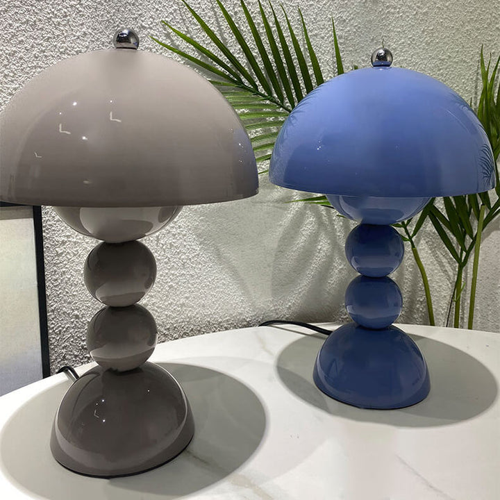 Zeitgenössische nordische Metall-Pilz-Rund-Pod 1-Licht-Tischlampe für das Schlafzimmer 