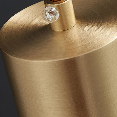 Moderne minimalistische Zylinder Kupfer Jade LED Pendelleuchte für Schlafzimmer 