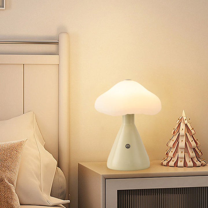 Zeitgenössische skandinavische kreative Pilzwolke Acryl-Hardware-Touch-LED-Tischlampe für das Schlafzimmer 