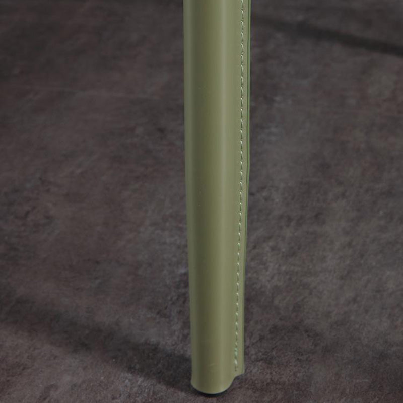 Moderna Minimalista Cuadrada Silla de Comedor de Cuero con Marco de Acero al Carbono Respaldo de Ala Sin Brazos Para Comedor 