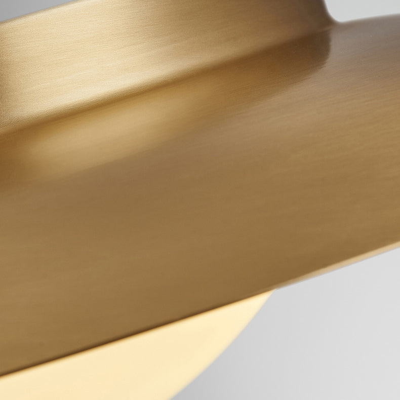 Plafonnier LED en verre rond minimaliste moderne en cuivre pour salon 