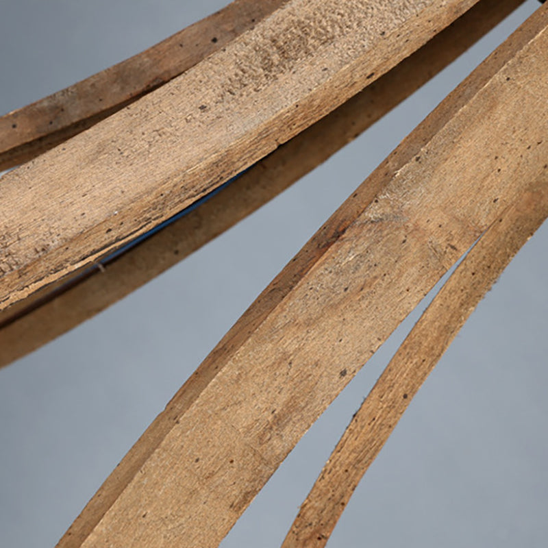 Chandelier Traditionnel Rustique Rond en Bois et Fer avec Bougeoir pour 5/6/8 Lumières pour Salon 
