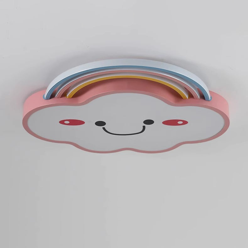 Luz de techo LED de montaje empotrado de PVC con hierro arcoíris creativo contemporáneo para dormitorio 