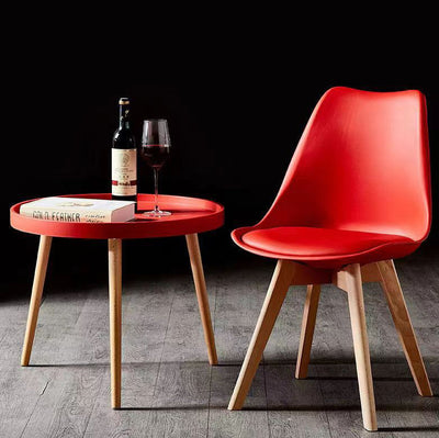 Modern Minimalist Tulip Shape PP Wood Chair Backrest For Living Room