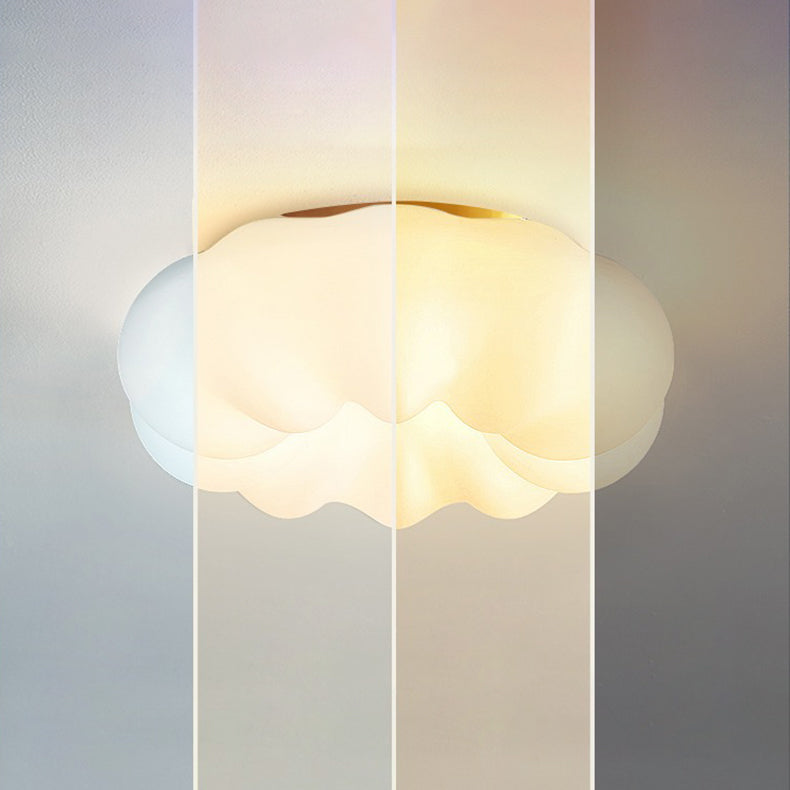 Zeitgenössische nordische Wolken-Form PET Kupfer LED Unterputz-Deckenleuchte für Wohnzimmer 