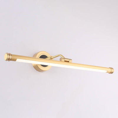 Modern Luxury Long Strip Full Copper PC LED Vanity Light Wall Sconce Lamp