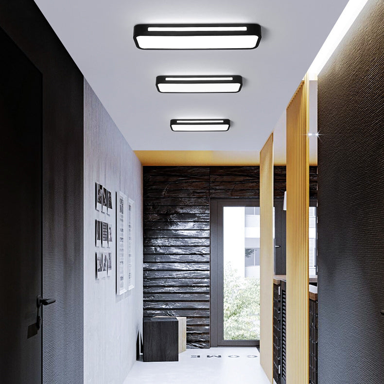 Moderne unbedeutende Rechteck-Eisen-Acryl-LED-Unterputz-Deckenleuchte für Schlafzimmer 