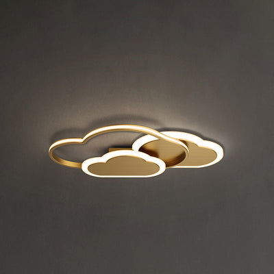 Moderne minimalistische Wolke alle Kupfer Acryl LED Unterputz Deckenleuchte für Schlafzimmer 