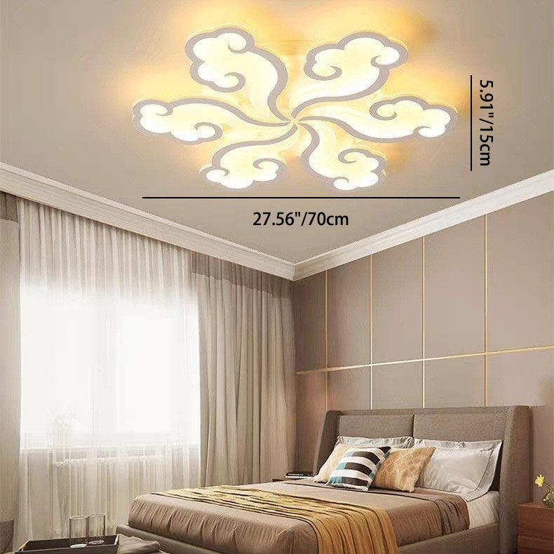 Plafonnier LED Moderne Minimaliste Xiang Yun en Fer et Acrylique pour Salon 