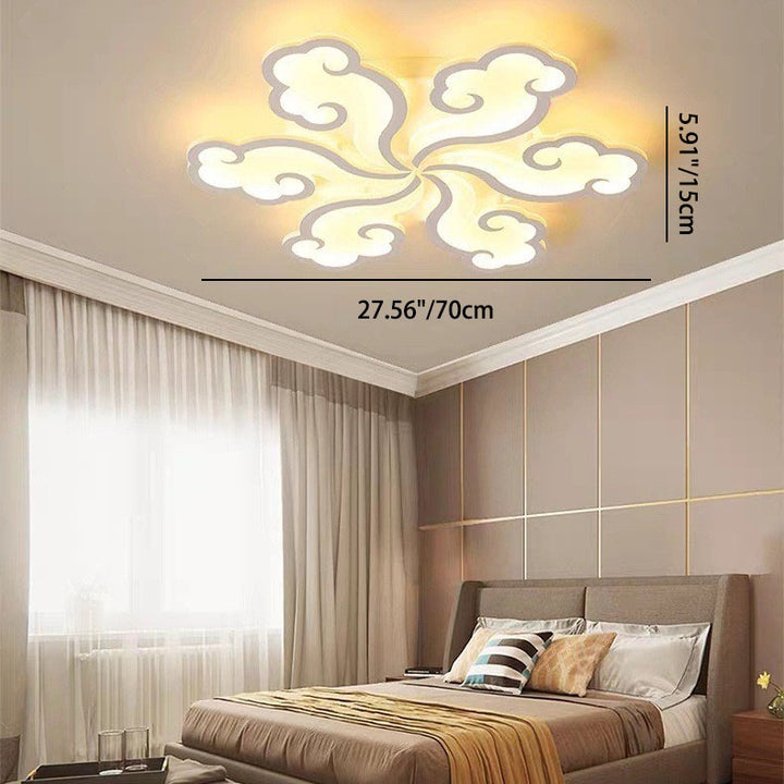 Plafonnier LED Moderne Minimaliste Xiang Yun en Fer et Acrylique pour Salon 