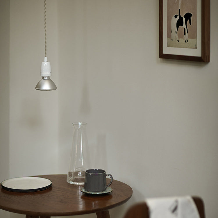 Contemporary Industrial Ceramic Cone 1-Light Pendant Light For Living Room