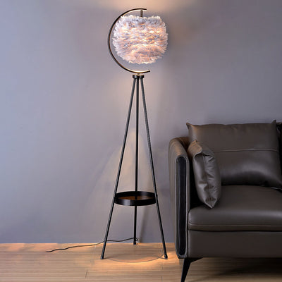 Zeitgenössische kreative Eisenfeder-Stativ Stehlampe mit 1 Licht für das Schlafzimmer 