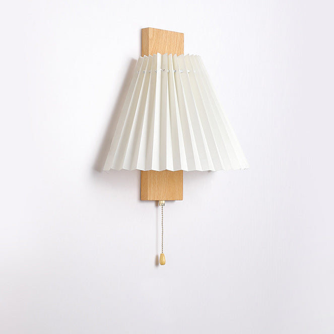 Applique murale contemporaine nordique en fer PVC cubique plissé 1-lumière pour chevet 