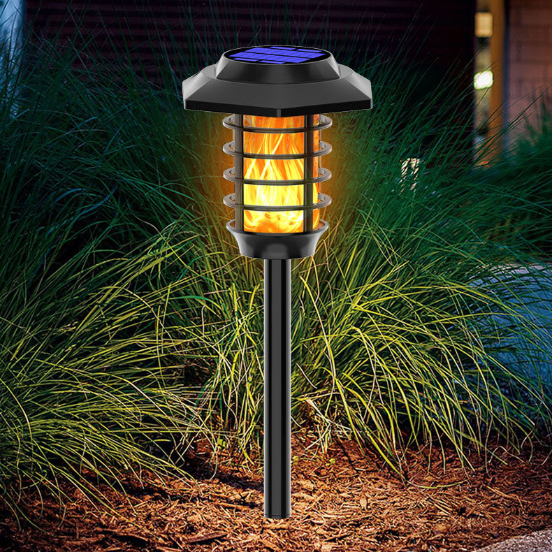 Matériel de cylindre solaire étanche minimaliste moderne ABS LED lumière de paysage extérieur pour jardin 