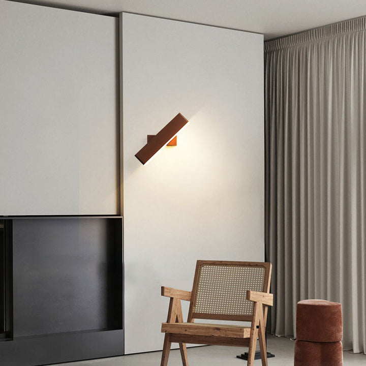 Modern Minimalist Rectangular Aluminum Acrylic LED Wall Sconce Lamp