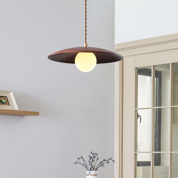 Modern Minimalist Log Long Line Circular 1-Light Pendant Light