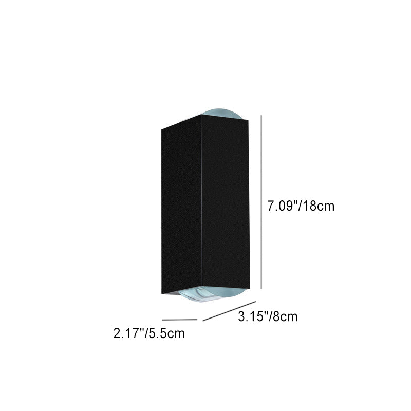 Moderne Aluminium-Linse im Freien wasserdichte Patio-doppelköpfige LED-Wandleuchte-Lampe 