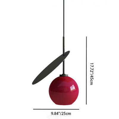 Moderne kreative Kirschglas-Eisen 1/2-Licht Pendelleuchte 