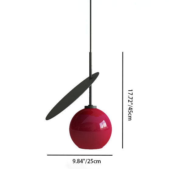 Moderne kreative Kirschglas-Eisen 1/2-Licht Pendelleuchte 