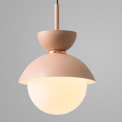 Moderne minimalistische runde Globus Kuppel Metall Glas 1-Licht Pendelleuchte für Wohnzimmer 