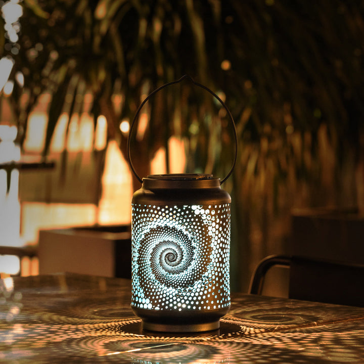 Contemporary Creative Solar Waterproof Iron Cylinder Starry Sky Light LED Lawn Light For Garden