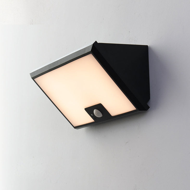 Modern Minimalist Solar Triangle PC ABS LED Wall Sconce Lamp For Garden