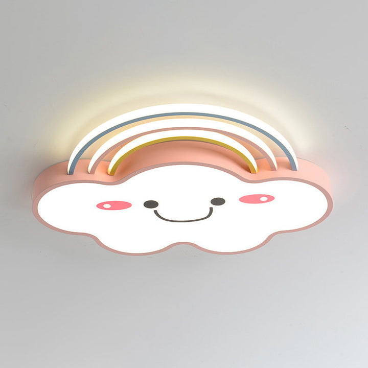 Zeitgenössische kreative Regenbogen-Wolke Acryl Schatten LED Unterputz Deckenleuchte für Schlafzimmer 