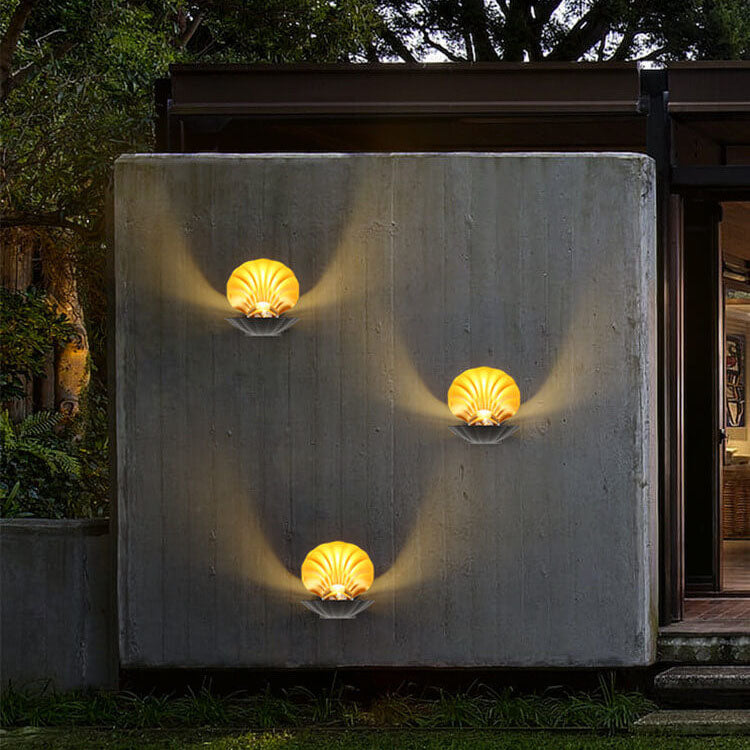 Outdoor Waterproof Creative Shell Aluminum LED Wall Sconce Lamp