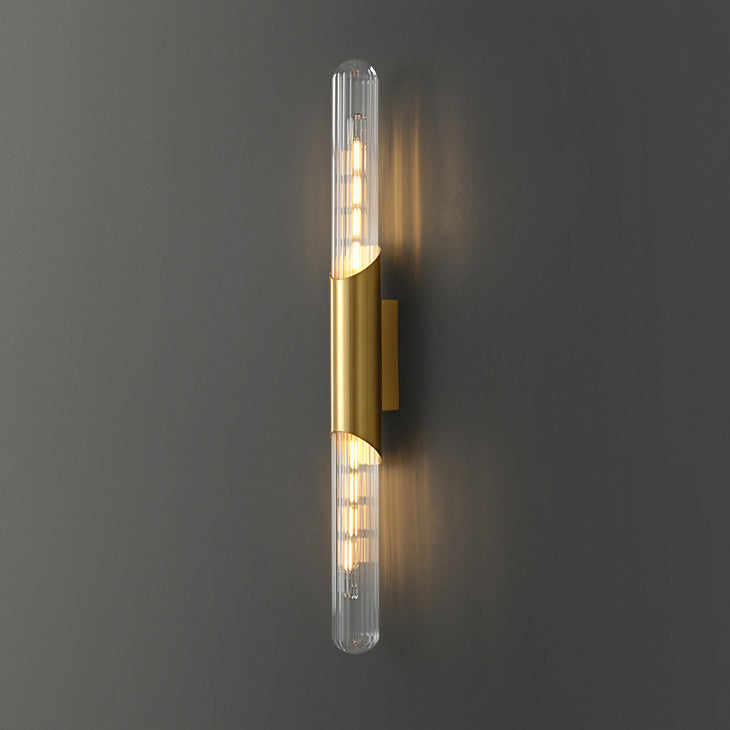 Moderne minimalistische Cooper-Glas-Wandleuchte mit 1 Licht für das Wohnzimmer 