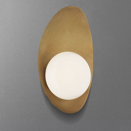 Applique murale 1-lumière en forme de boule en fer et verre scandinave contemporain pour chambre à coucher 