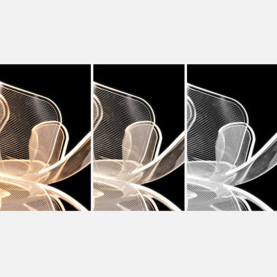 Moderne minimalistische runde Blume klares Metall Acryl LED Insel Licht Kronleuchter für Esszimmer 