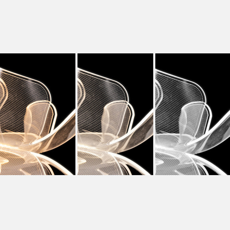 Moderne minimalistische runde Blume klares Metall Acryl LED Insel Licht Kronleuchter für Esszimmer 