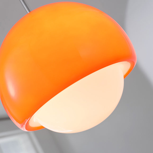 Moderne minimalistische runde Kugel Glas Eisen 1-Licht Pendelleuchte für Wohnzimmer 